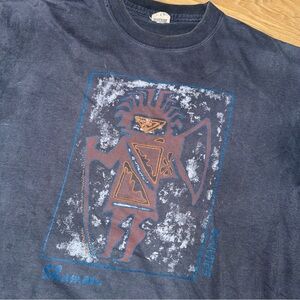 Katin USA Vintage Graphic T-Shirt Abstract Figure Primitive Art Y2K Ecuador 90s